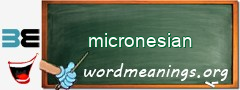 WordMeaning blackboard for micronesian